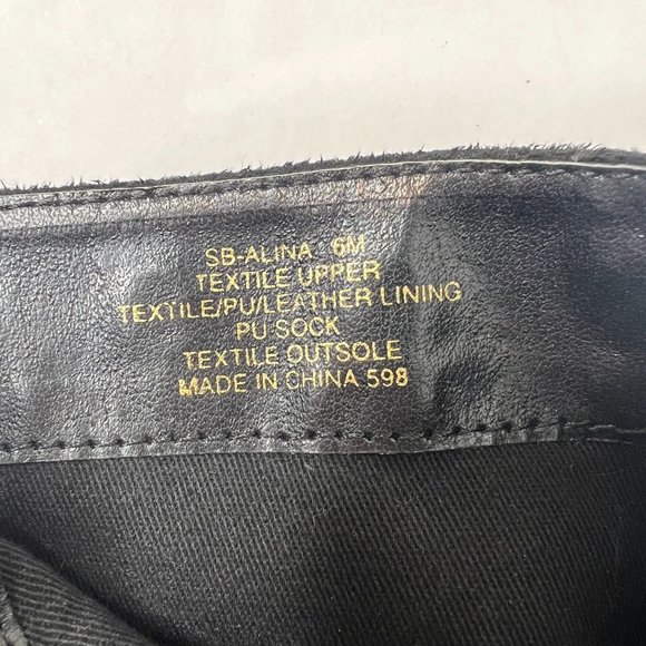 Betsey Johnson Alina Womens Faux Suede Pointed Toe‎ Knee-High Bedazzled Boots 6 - Picture 7 of 11